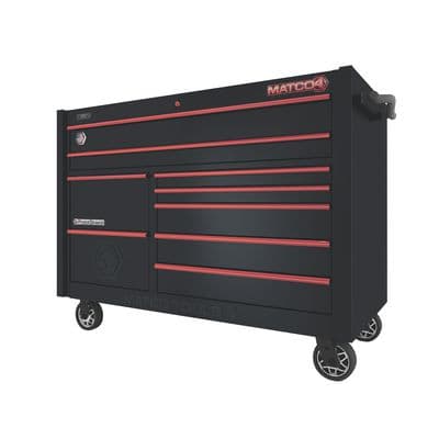 57" x 28" DOUBLE-BAY 4s SERIES TOOLBOX (OUTLAW BLACK/RED)