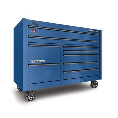 57" x 28" DOUBLE-BAY 4s SERIES TOOLBOX (SAPPHIRE BLUE/BLACK)