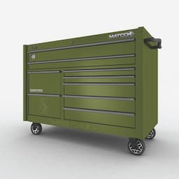 57" x 28" DOUBLE-BAY 4s SERIES TOOLBOX (MILITARY GREEN /BLACK)