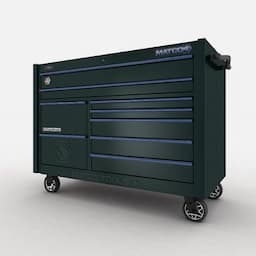 57" x 28" DOUBLE-BAY 4s SERIES TOOLBOX (THUNDERSTORM GRAY/BLUE)