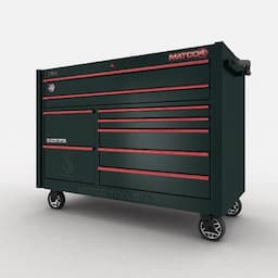 57" x 28" DOUBLE-BAY 4s SERIES TOOLBOX (THUNDERSTORM GRAY/RED)