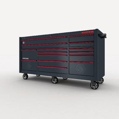 79" x 28" TRIPLE-BAY 4s SERIES TOOLBOX (OUTLAW BLACK/RED)
