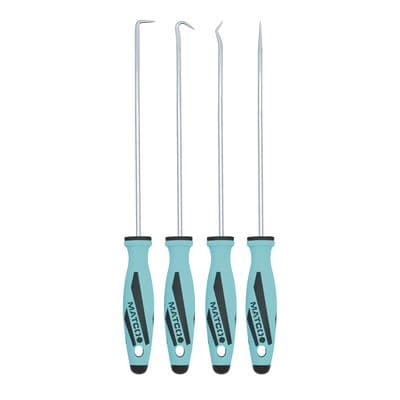 4 PIECE LONG HOOK AND PICK SET - TEAL